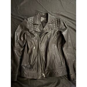 All Saints Kushiro Leather Jacket - Mens Small